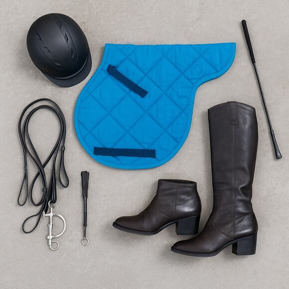 Bright Aqua Blue English All Purpose Saddle Pad - Picture 1 of 4